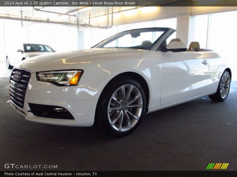 Ibis White / Velvet Beige/Moor Brown 2014 Audi A5 2.0T quattro Cabriolet