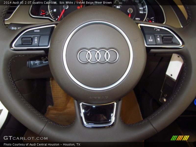 Ibis White / Velvet Beige/Moor Brown 2014 Audi A5 2.0T quattro Cabriolet