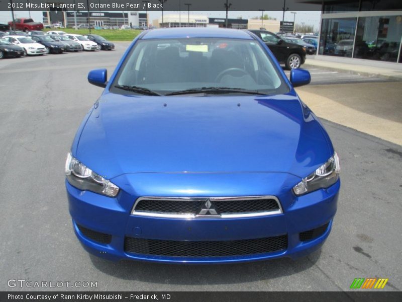 Octane Blue Pearl / Black 2012 Mitsubishi Lancer ES