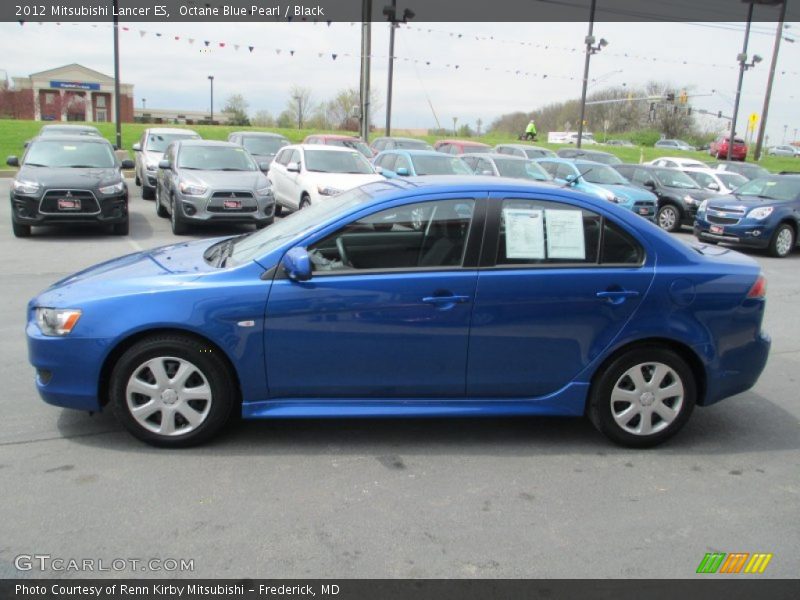 Octane Blue Pearl / Black 2012 Mitsubishi Lancer ES