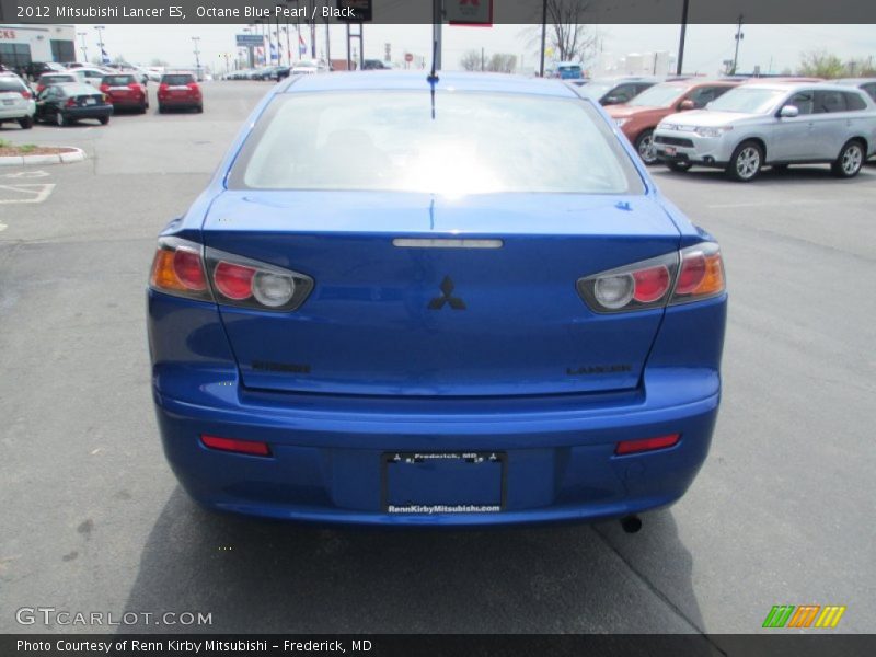 Octane Blue Pearl / Black 2012 Mitsubishi Lancer ES