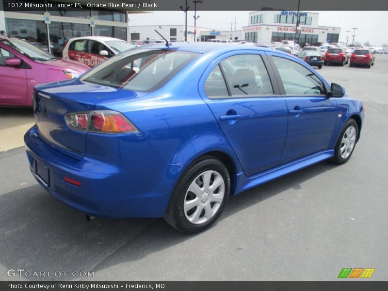 Octane Blue Pearl / Black 2012 Mitsubishi Lancer ES