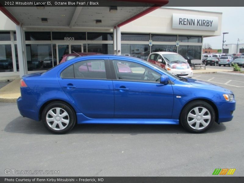 Octane Blue Pearl / Black 2012 Mitsubishi Lancer ES