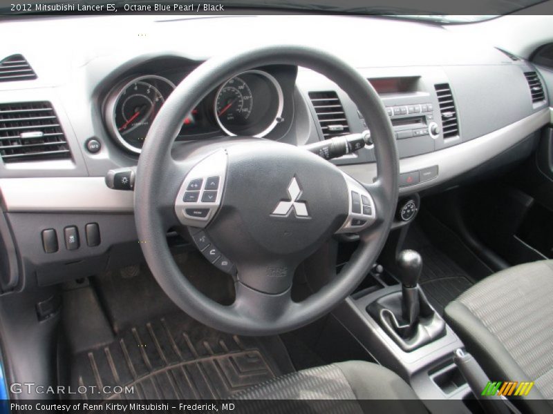 Octane Blue Pearl / Black 2012 Mitsubishi Lancer ES
