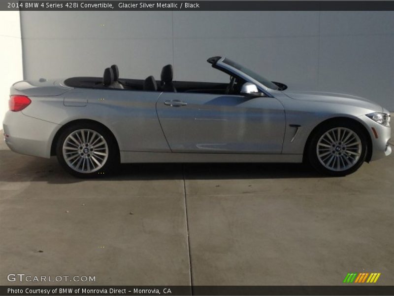 Glacier Silver Metallic / Black 2014 BMW 4 Series 428i Convertible