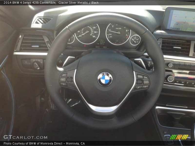 Glacier Silver Metallic / Black 2014 BMW 4 Series 428i Convertible