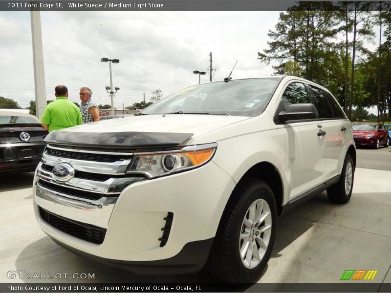 White Suede / Medium Light Stone 2013 Ford Edge SE