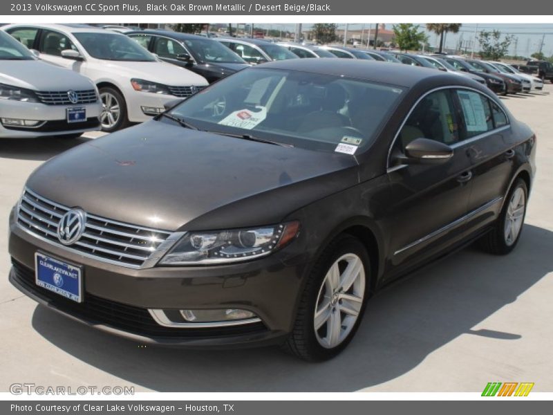 Black Oak Brown Metallic / Desert Beige/Black 2013 Volkswagen CC Sport Plus