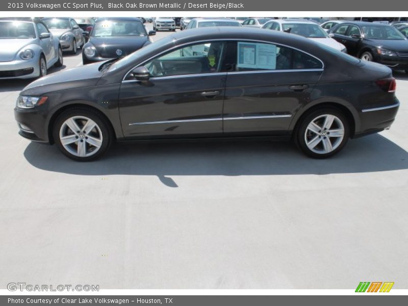 Black Oak Brown Metallic / Desert Beige/Black 2013 Volkswagen CC Sport Plus