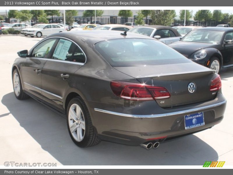Black Oak Brown Metallic / Desert Beige/Black 2013 Volkswagen CC Sport Plus