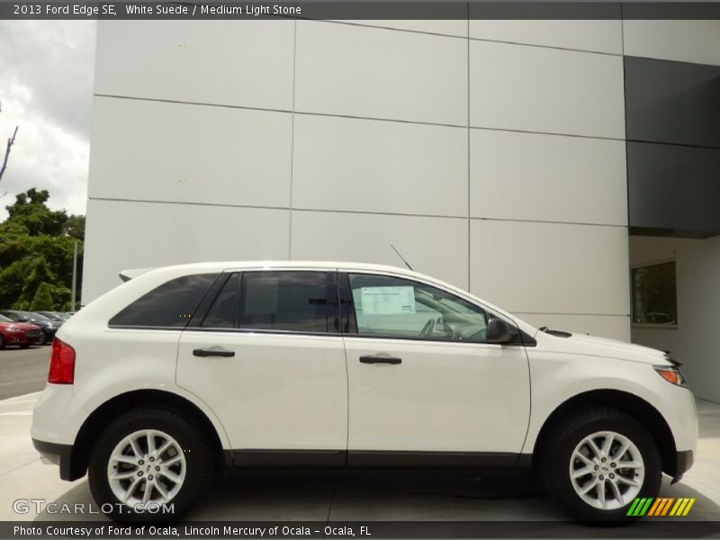 White Suede / Medium Light Stone 2013 Ford Edge SE