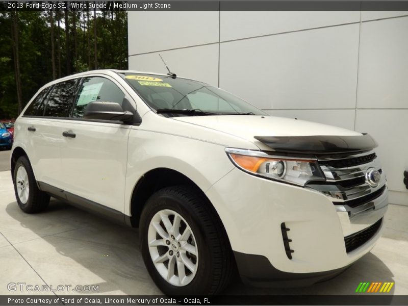 White Suede / Medium Light Stone 2013 Ford Edge SE