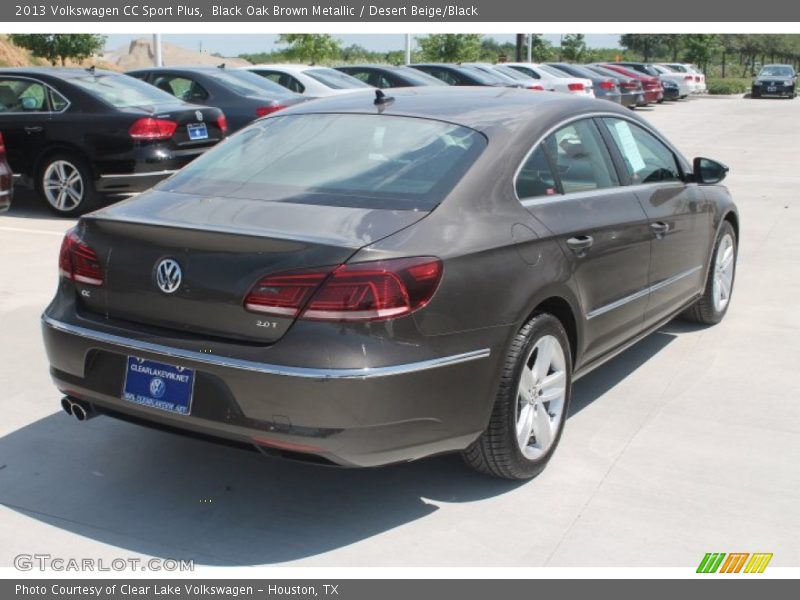 Black Oak Brown Metallic / Desert Beige/Black 2013 Volkswagen CC Sport Plus