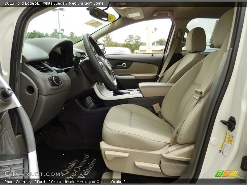 White Suede / Medium Light Stone 2013 Ford Edge SE
