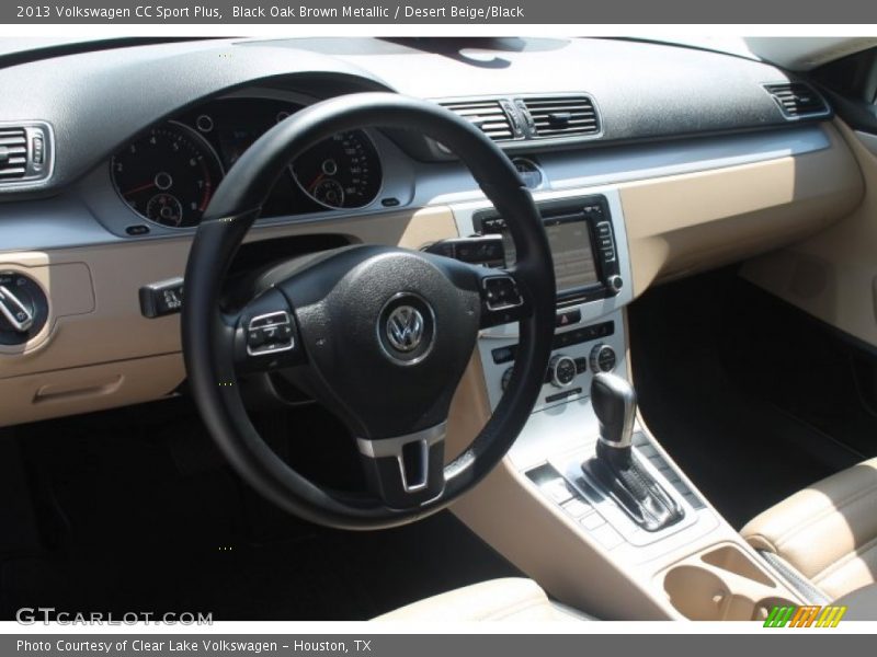 Black Oak Brown Metallic / Desert Beige/Black 2013 Volkswagen CC Sport Plus