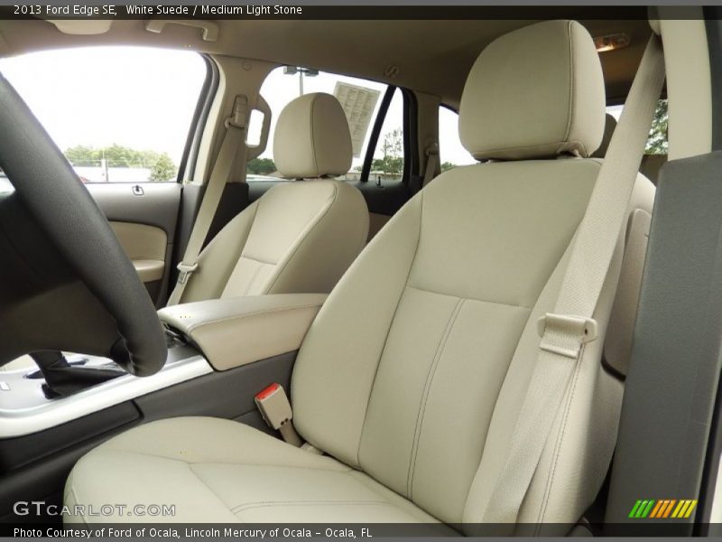 White Suede / Medium Light Stone 2013 Ford Edge SE