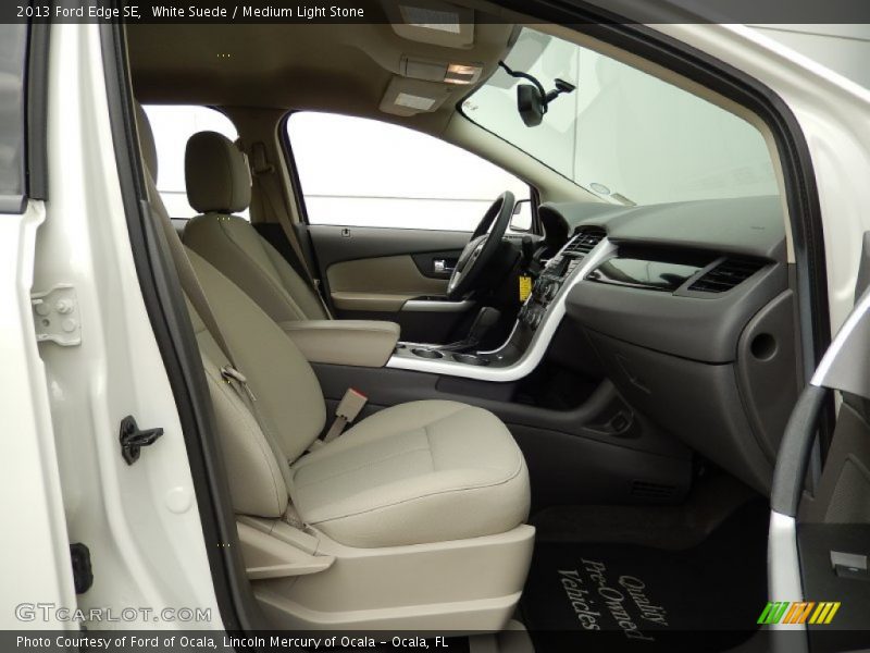 White Suede / Medium Light Stone 2013 Ford Edge SE