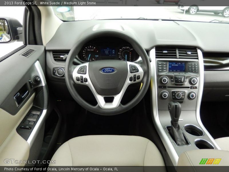 White Suede / Medium Light Stone 2013 Ford Edge SE