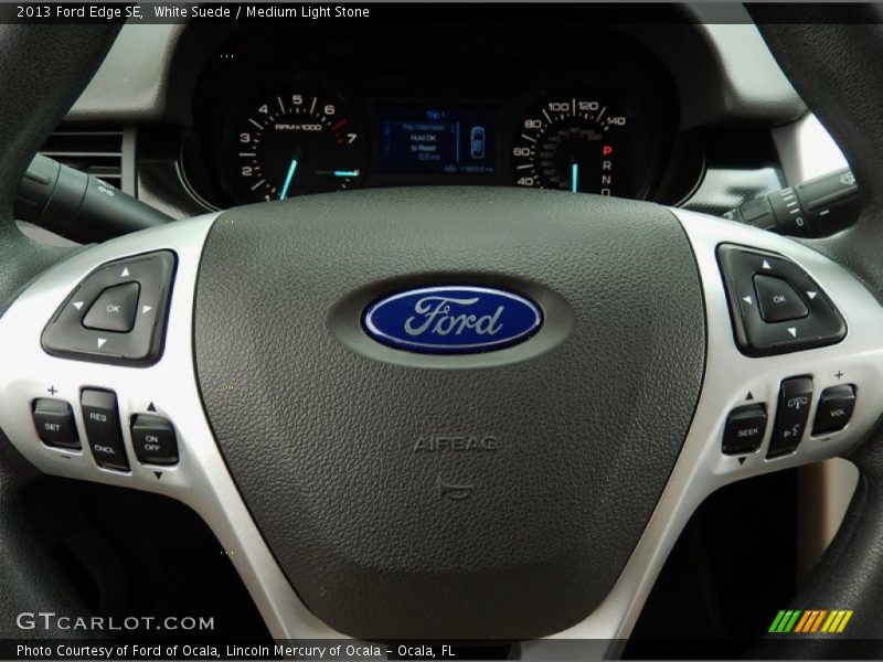 White Suede / Medium Light Stone 2013 Ford Edge SE