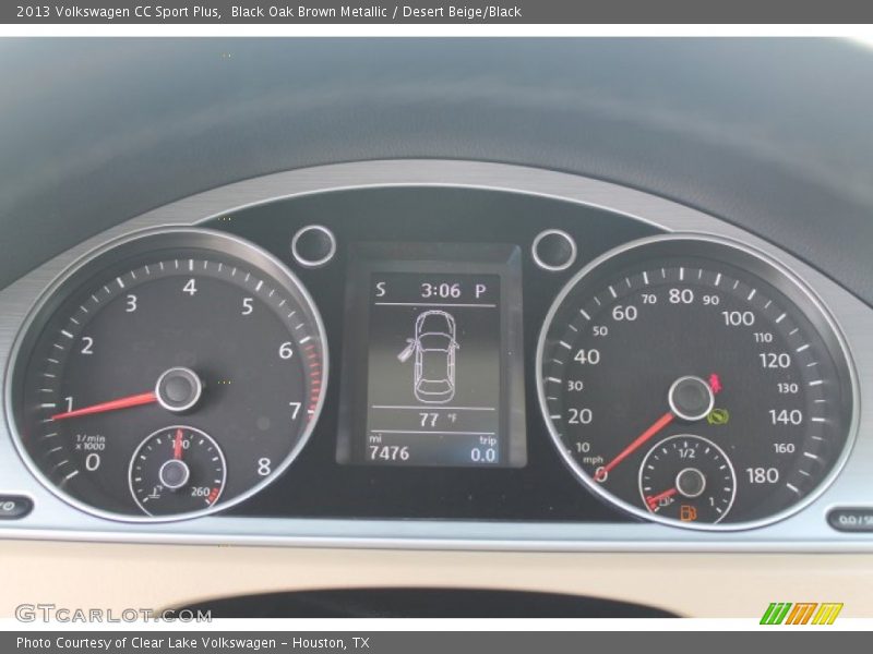 Black Oak Brown Metallic / Desert Beige/Black 2013 Volkswagen CC Sport Plus