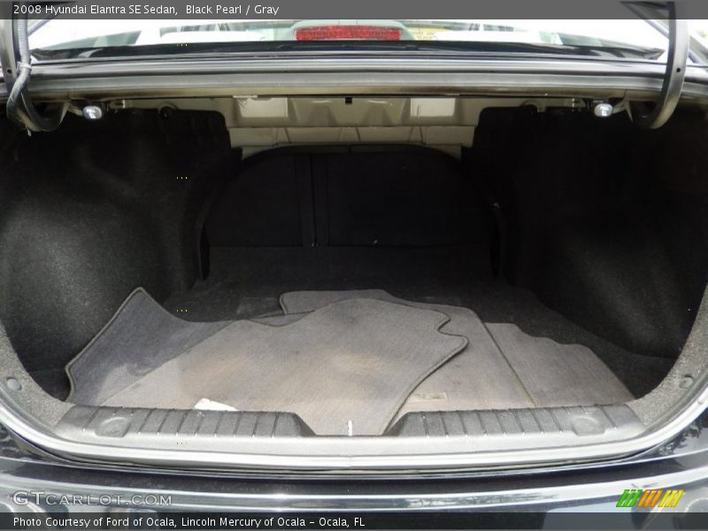 Black Pearl / Gray 2008 Hyundai Elantra SE Sedan