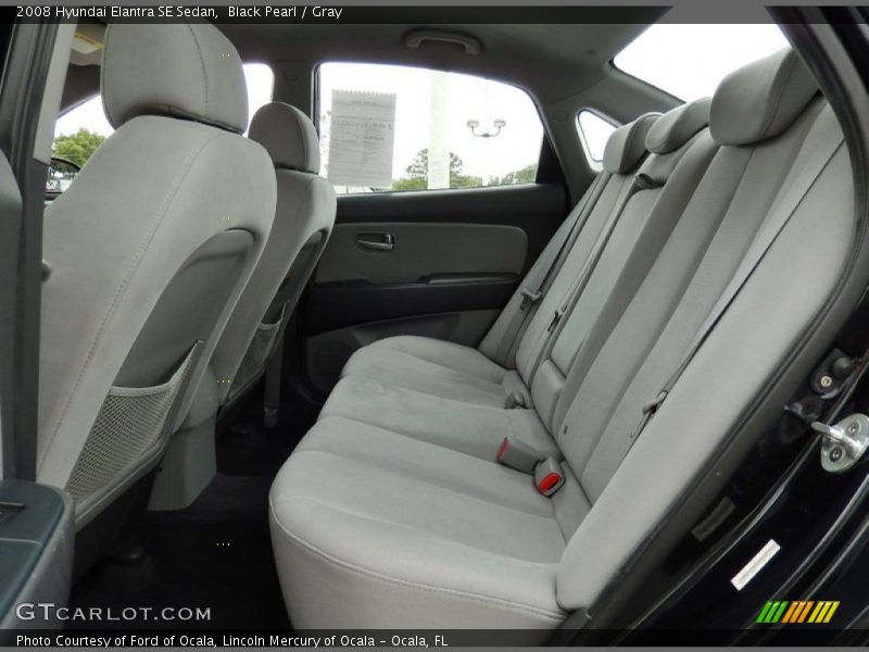 Black Pearl / Gray 2008 Hyundai Elantra SE Sedan