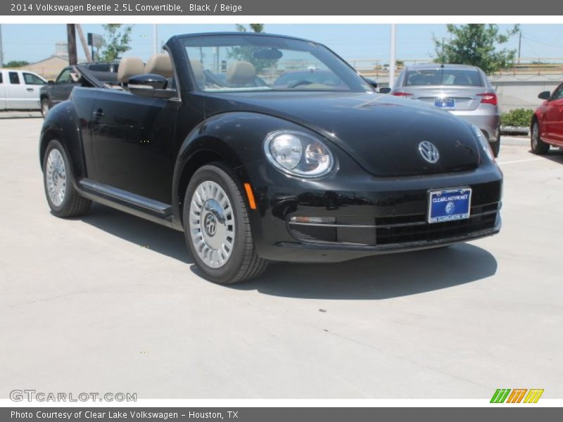 Black / Beige 2014 Volkswagen Beetle 2.5L Convertible