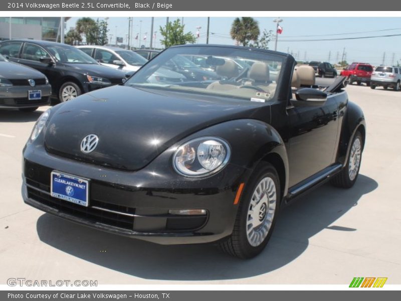 Black / Beige 2014 Volkswagen Beetle 2.5L Convertible