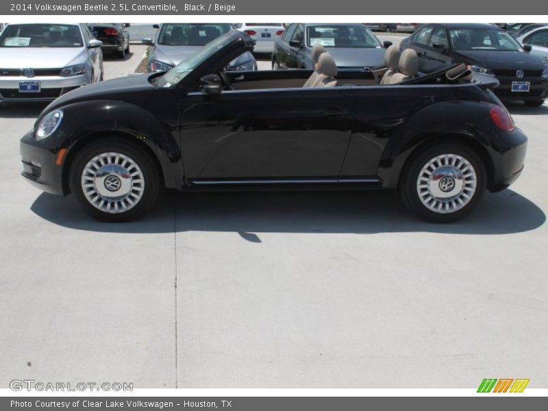 Black / Beige 2014 Volkswagen Beetle 2.5L Convertible