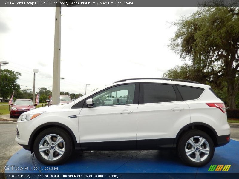 White Platinum / Medium Light Stone 2014 Ford Escape SE 2.0L EcoBoost