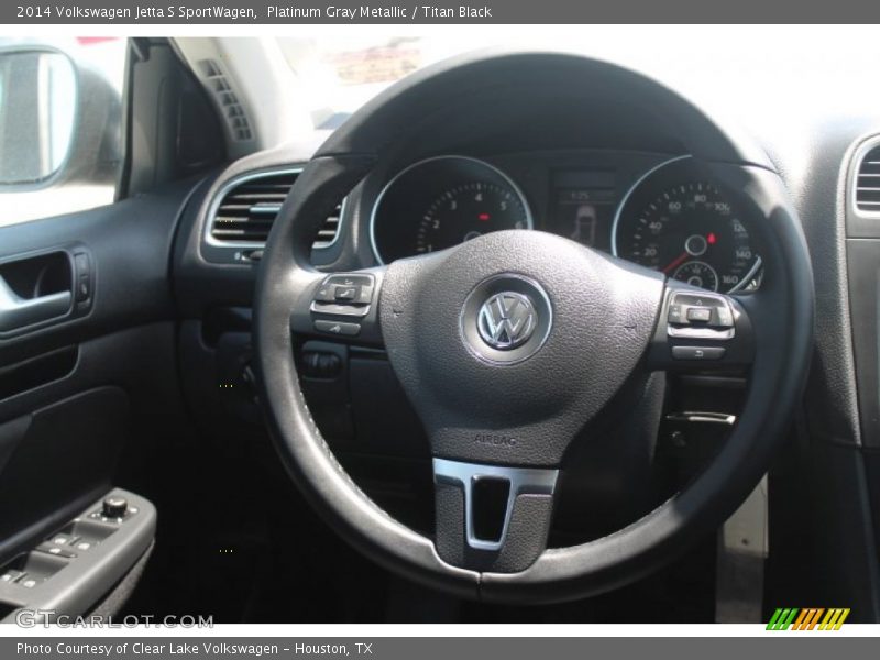 Platinum Gray Metallic / Titan Black 2014 Volkswagen Jetta S SportWagen