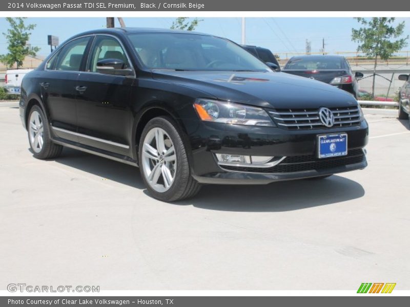 Black / Cornsilk Beige 2014 Volkswagen Passat TDI SEL Premium