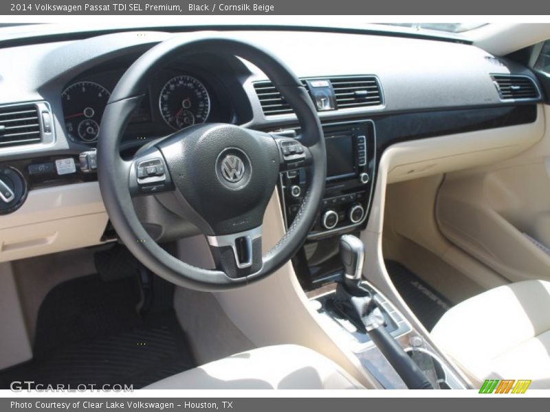 Black / Cornsilk Beige 2014 Volkswagen Passat TDI SEL Premium