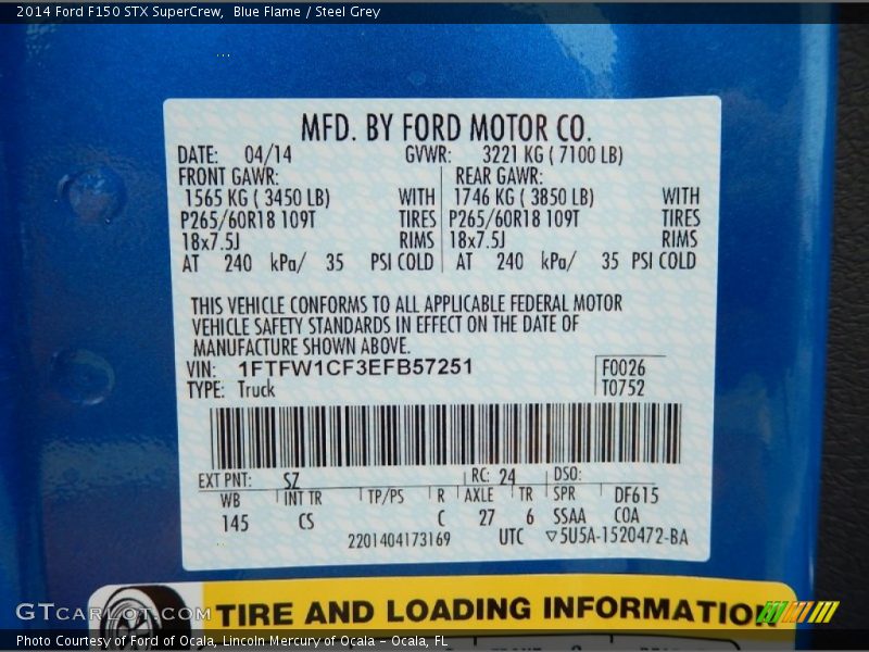 Blue Flame / Steel Grey 2014 Ford F150 STX SuperCrew
