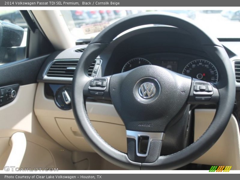 Black / Cornsilk Beige 2014 Volkswagen Passat TDI SEL Premium