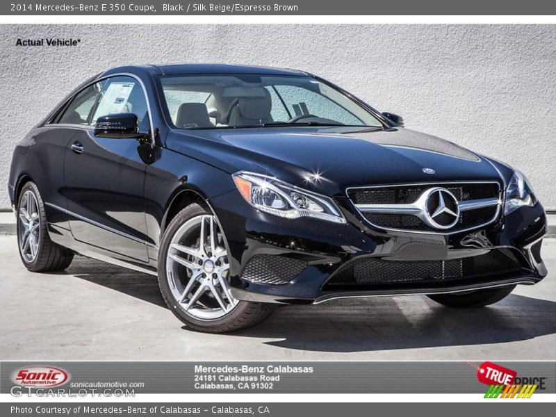 Black / Silk Beige/Espresso Brown 2014 Mercedes-Benz E 350 Coupe