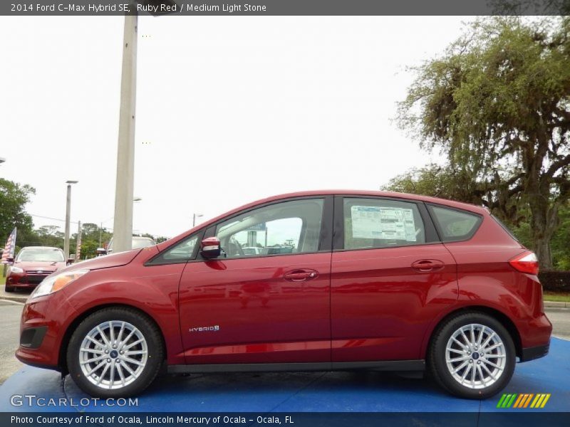 Ruby Red / Medium Light Stone 2014 Ford C-Max Hybrid SE