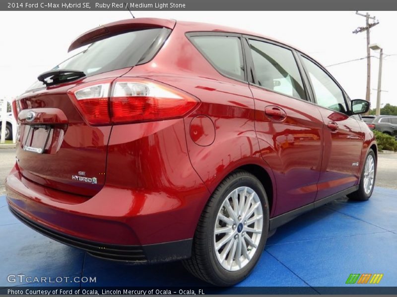 Ruby Red / Medium Light Stone 2014 Ford C-Max Hybrid SE