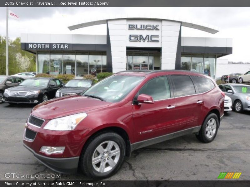 Red Jewel Tintcoat / Ebony 2009 Chevrolet Traverse LT