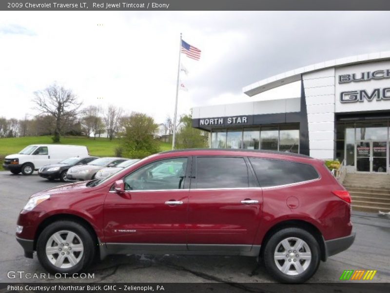 Red Jewel Tintcoat / Ebony 2009 Chevrolet Traverse LT