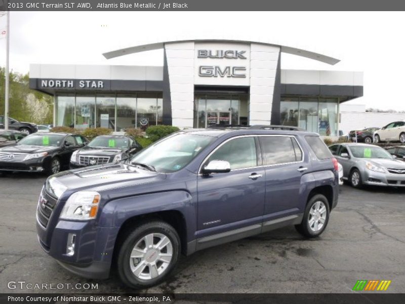 Atlantis Blue Metallic / Jet Black 2013 GMC Terrain SLT AWD
