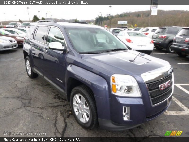 Atlantis Blue Metallic / Jet Black 2013 GMC Terrain SLT AWD