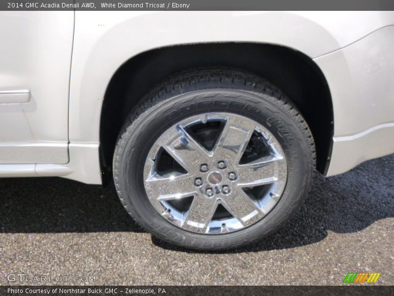 White Diamond Tricoat / Ebony 2014 GMC Acadia Denali AWD