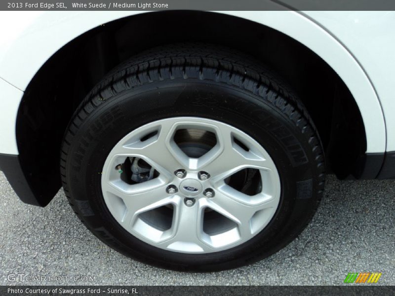 White Suede / Medium Light Stone 2013 Ford Edge SEL