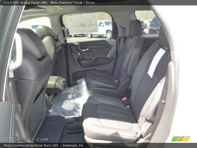 White Diamond Tricoat / Ebony 2014 GMC Acadia Denali AWD