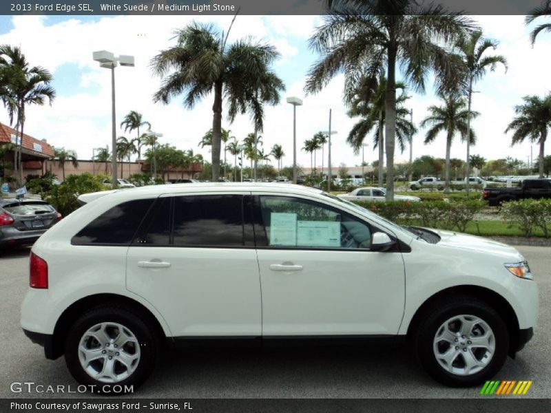 White Suede / Medium Light Stone 2013 Ford Edge SEL