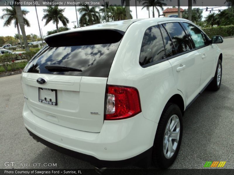 White Suede / Medium Light Stone 2013 Ford Edge SEL