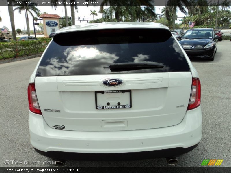 White Suede / Medium Light Stone 2013 Ford Edge SEL