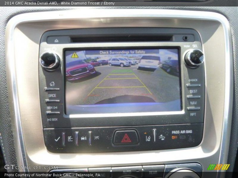 White Diamond Tricoat / Ebony 2014 GMC Acadia Denali AWD