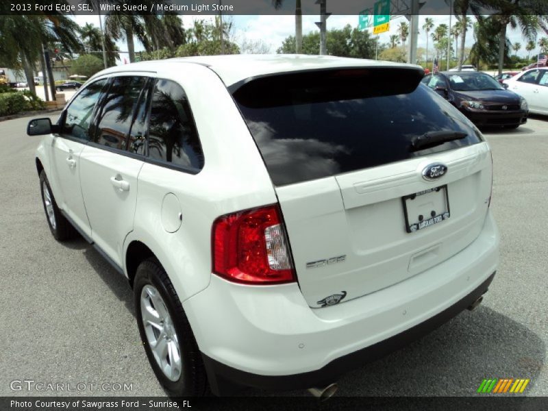 White Suede / Medium Light Stone 2013 Ford Edge SEL